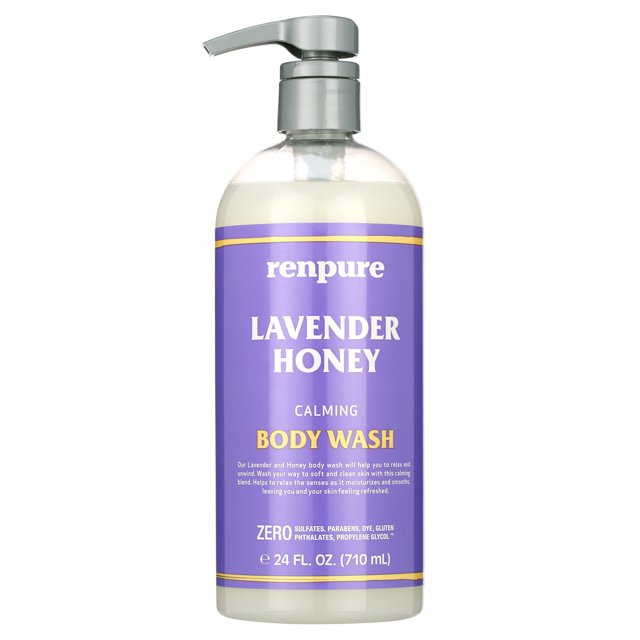 Renpure Lavender & Honey Calming Body Wash for All Skin Types, 24 fl oz