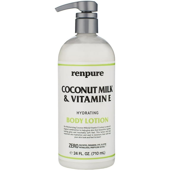 Renpure Originals Coconut Milk & Vitamin E Body Lotion, 24 Ounce