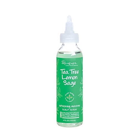 Renpure Plant-Based Beauty Tea Tree Lemon Sage Refreshing Moisture Scalp Serum, 4 Fluid Ounces
