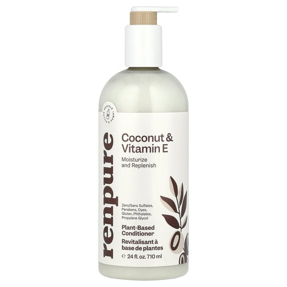 Renpure Plant-Based Conditioner, Coconut & Vitamin E , 24 fl oz (710 ml)