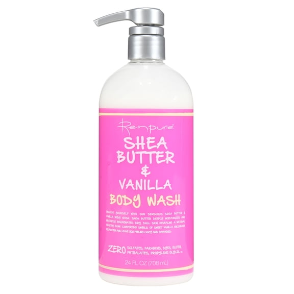 Renpure Shea Butter & Vanilla Moisturizing Body Wash for All Skin Types, 24 fl oz