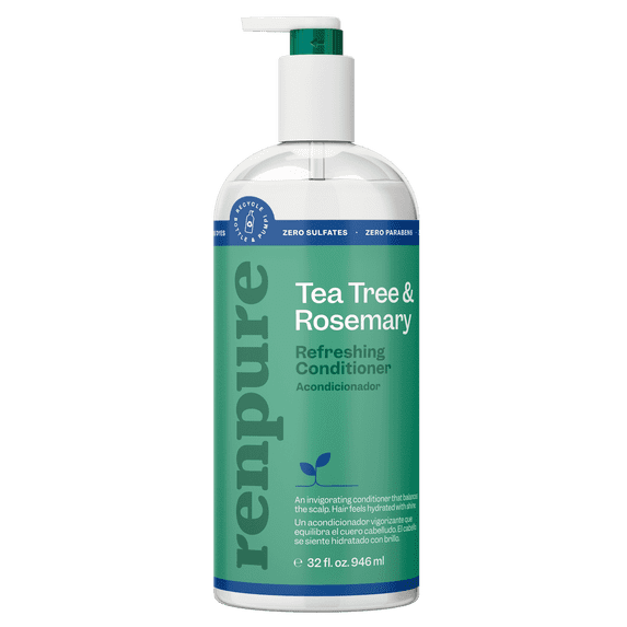 Renpure Tea Tree & Rosemary Refreshing Conditioner for All Hair Types, 32 fl oz
