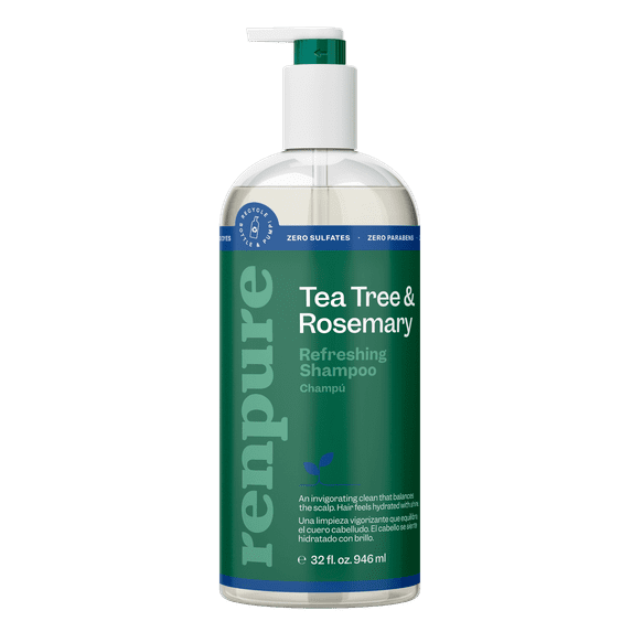 Renpure Tea Tree & Rosemary Refreshing Shampoo, for All Hair Types, 32 oz