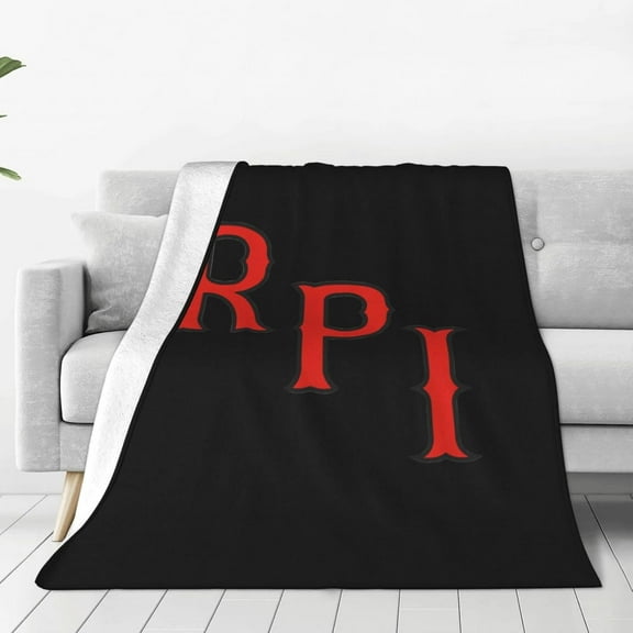 Rensselaer Polytechnic Institute Blanket Large Luxury Fleece Soft Anti-Static Anti-Pilling Flannel Bed Blanket