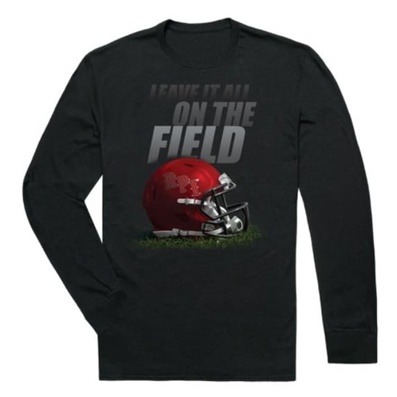 Rensselaer Polytechnic Institute Engineers Gridiron Long Sleeve T-Shirt, Black - Small
