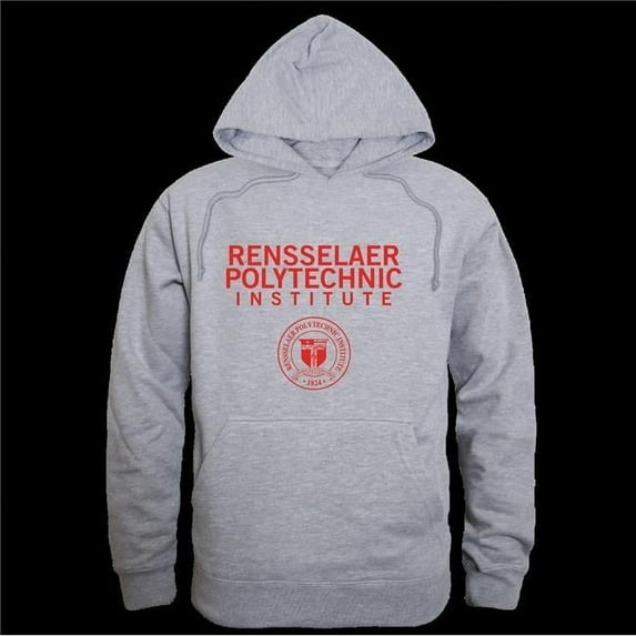 Rensselaer Polytechnic Institute Engineers Seal Hoodie, Heather Grey - Large