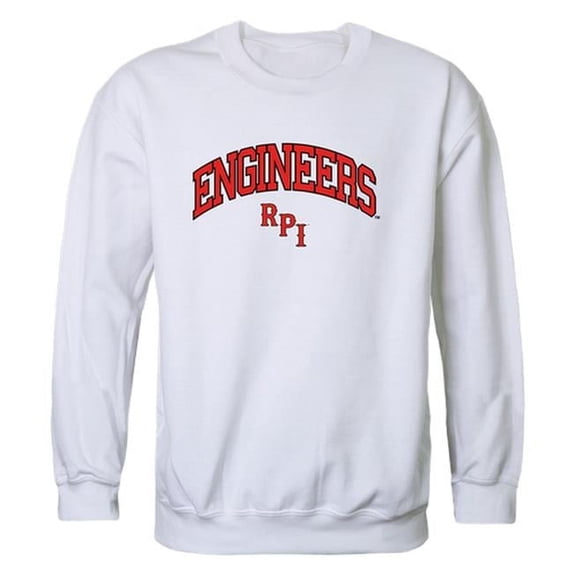 Rensselaer Polytechnic Institute Men Campus Crewneck Sweatshirt, White - Extra Large