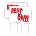 thumbnail image 1 of Rent To Own 2 Pack Of 24" x 36" Yard Sign & Stake | Advertise Your Business | Stake Included Image On Both Sides | Made in The USA, 1 of 3