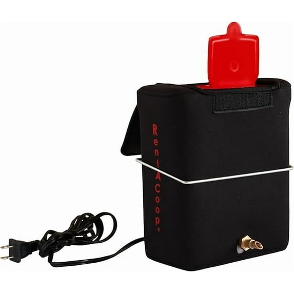 RentACoop 64oz(2L) BPA-Free Heated Small Animal Drinker with Brass Nozzle, 6ft Power Cord