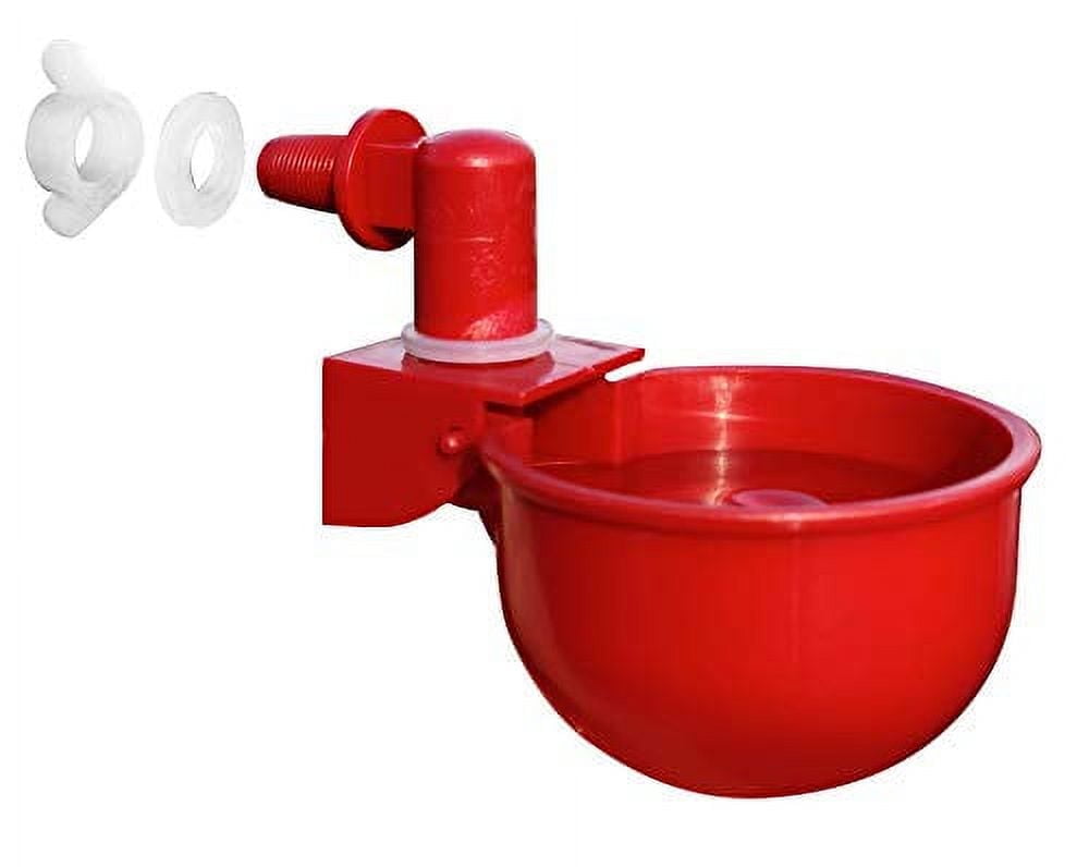 Red Automatic Poultry Water Cup Kit, Pack of 7