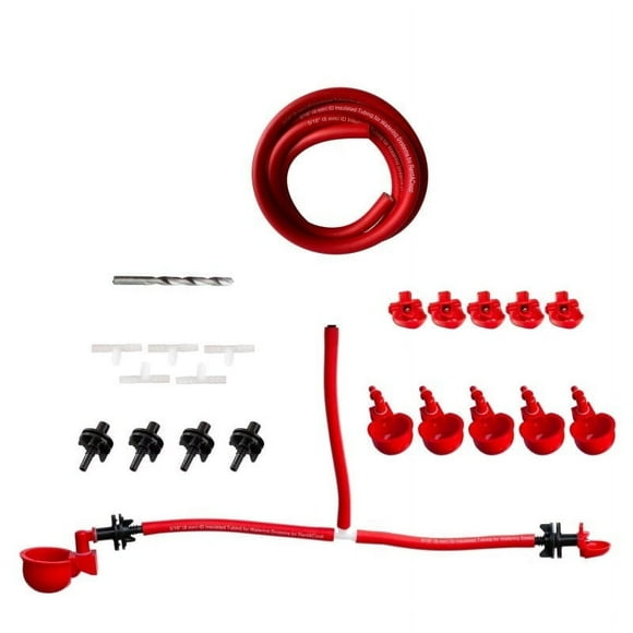 RentACoop DIY Sip Station Watering System with Tubing, Nipples, and Drill Bit