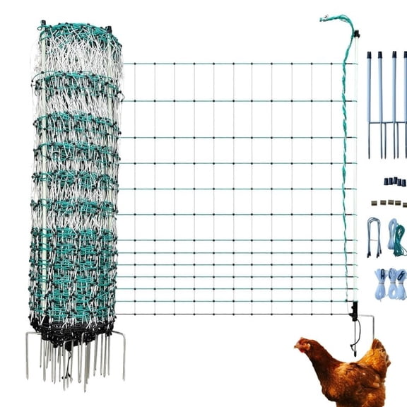 42" Electric Poultry Fencing - Suitable for Chickens, Ducks, Turkeys, and Other Poultry