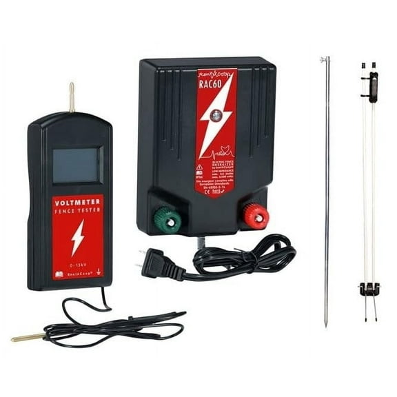 RentACoop Electric Poultry Netting Set with Charger, Grounding Rod, and Accessories