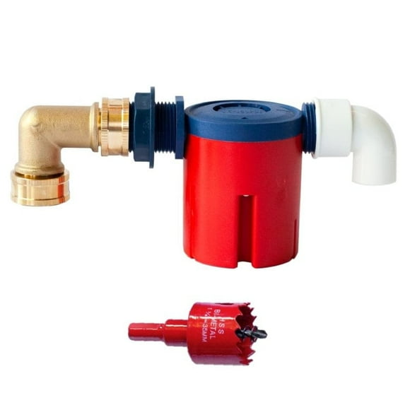 RentACoop Float Valve Kit Compatible with S.N.A.P PVC Watering System for Chickens, Poultry