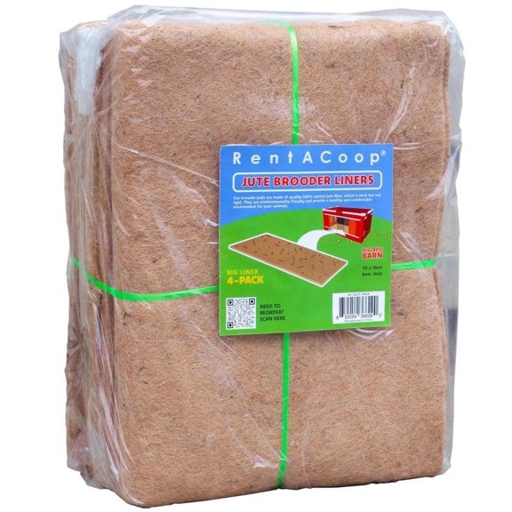 RentACoop Jute Brooder Liners for Chicken Coop, with 4 Pack