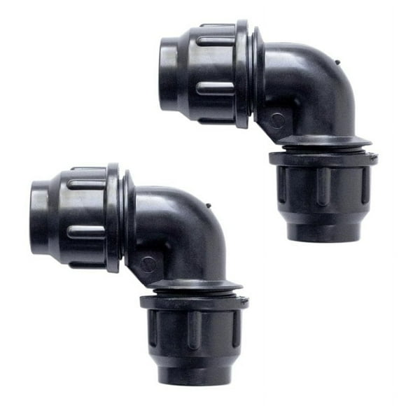 RentACoop Secure Non-Adhesive PVC (S.N.A.P) Watering System Elbow Pack of 2 for Chickens, Quail, and Poultry