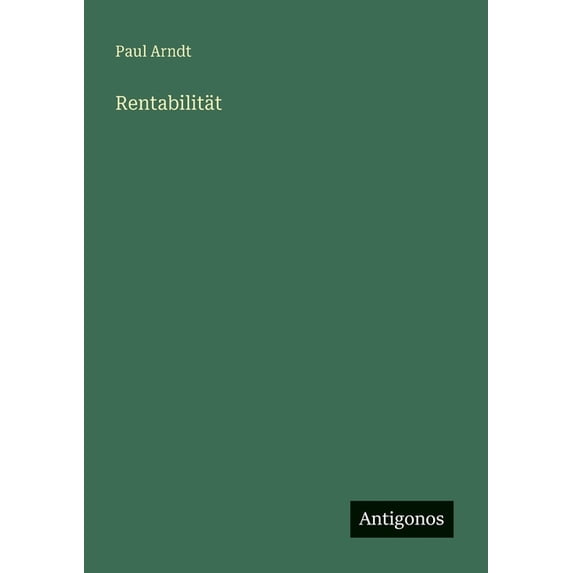 Rentabilität, (Paperback)