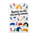 thumbnail image 1 of Rentals Are the Real Party Animals - Event Rental Enthusiast - 13x19 Poster Print, 1 of 4
