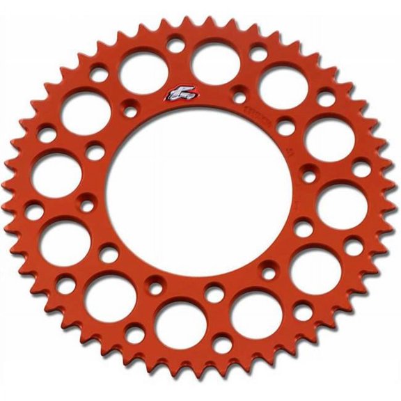 Renthal 224U-520-51GPOR Ultralight Rear Sprocket - Orange - 51T