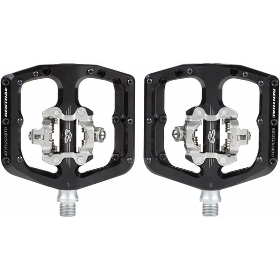 Renthal Revo-DHC Pedals - Dual Sided Clipless with Platform, Alloy, 9/16", Black, Shimano SPD