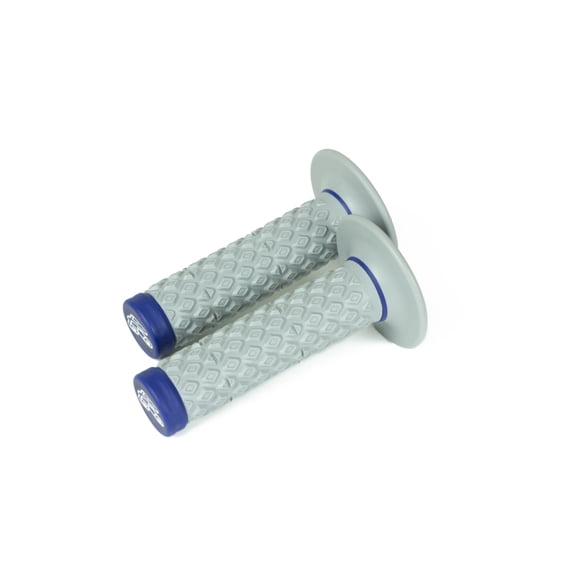 Renthal Soft/Firm MX Dual Compound Grips Tapered 1/2 Waffle - Gray/Blue