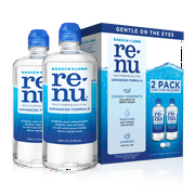 Renu Contact Lens Solution, Twin Pack, Two 12 fl. oz. Bottles with Lens Case