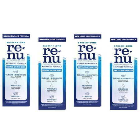 product image of Renu Contact solution, Advanced Triple Disinfectant Formula 2 fl oz - 4 Pack