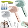 thumbnail image 1 of Renu Dog Brush, Freshfur Shower Brush+bathing Solution, Chewie Steam Brush for Dogs Shedding, 3 in 1 Rechargeable Steams Cat Brushes Self Cleaning Hair Removal Grooming Supplies Tool for Indoor, 1 of 7
