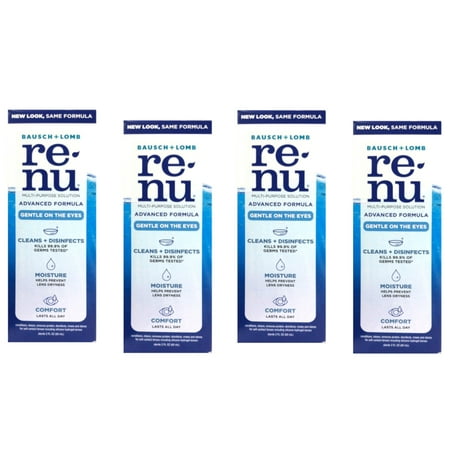 Renu Fresh Multi-Purpose Contact Lens Solution, Travel Size 2 Fl Oz (Pack Of 4)