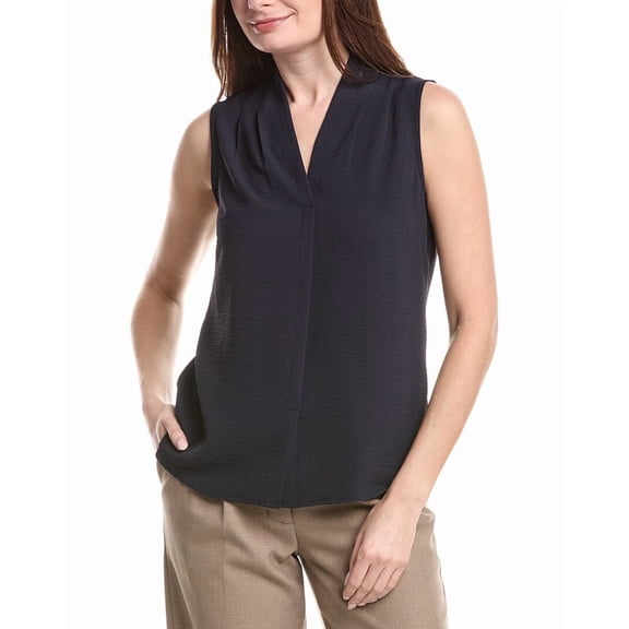 Renuar womens Woven Blouse, m, Navy