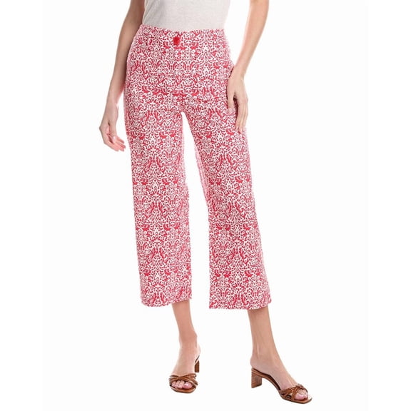 Renuar womens  Woven Linen-Blend Pant, 4, Red