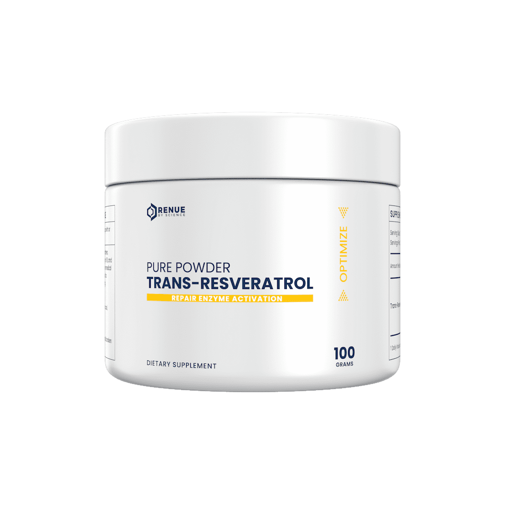 Renue By Science Trans-Resveratrol Powder, 100g, Resveratrol Supplement, 200 Servings