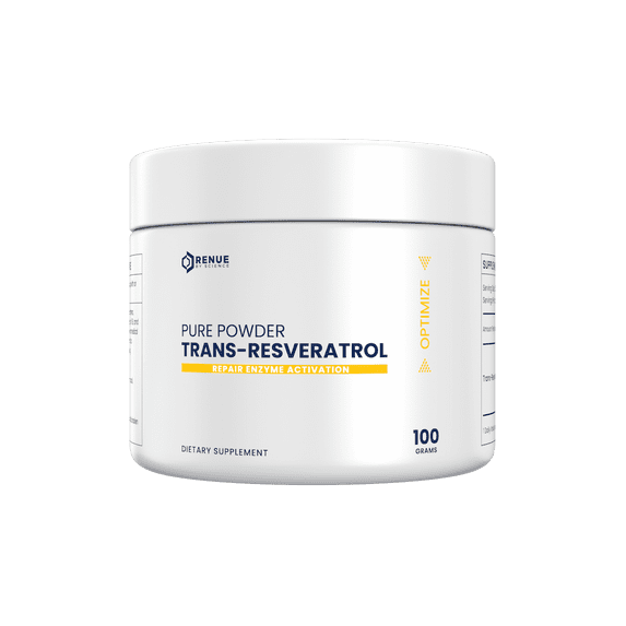 Renue By Science Trans-Resveratrol Powder, 100g, Resveratrol Supplement, 200 Servings