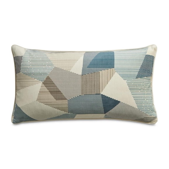 Renue Jetson 13" x 24" Velvet Throw Pillow - Mineral Blue in Set of 2