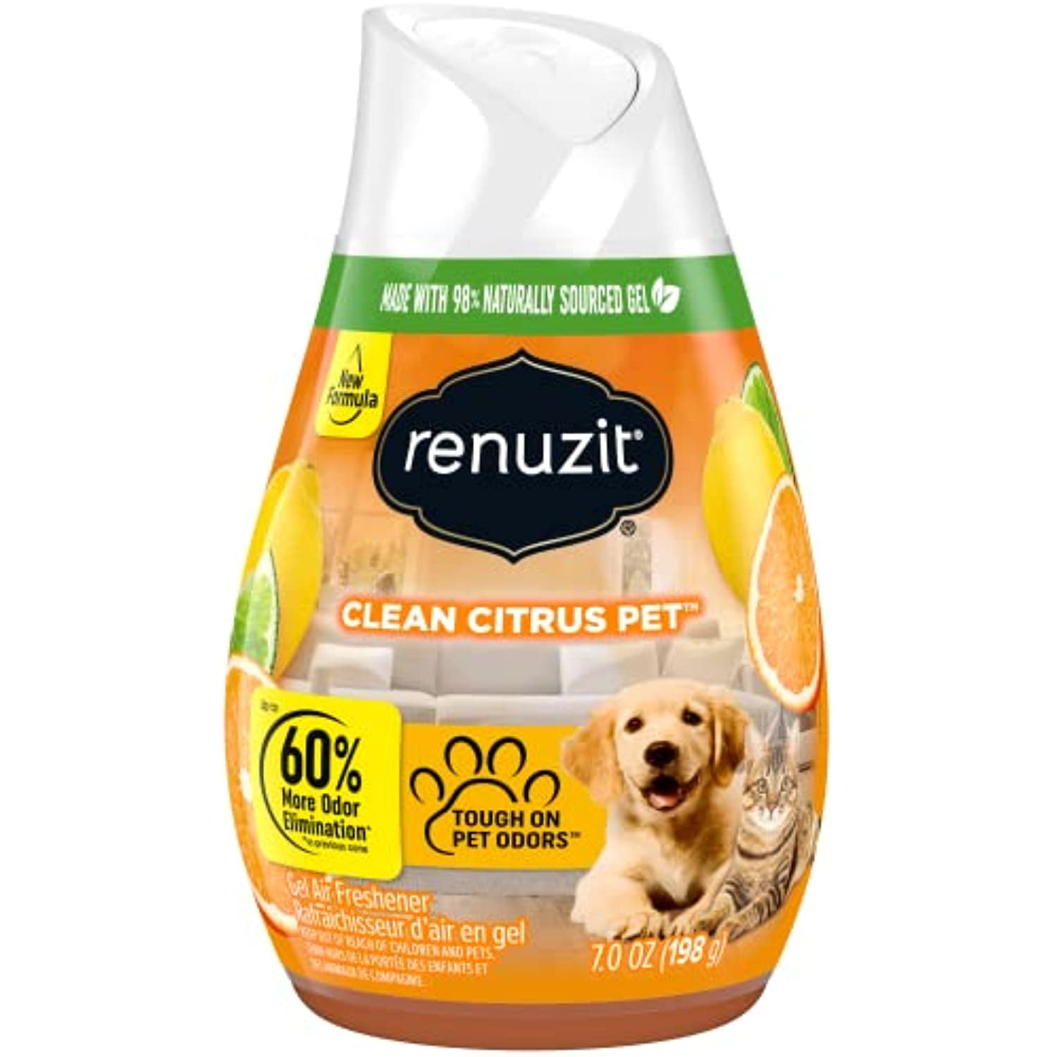 Renuzit Adjustable Air Freshener Gel, Citrus Sunburst, 7 Ounces