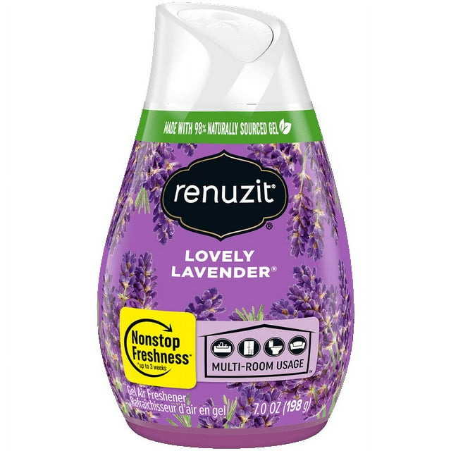 Renuzit Gel Air Freshener, Lovely Lavender, 7 oz, 3 Pack