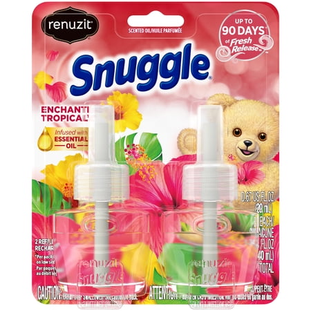 Renuzit Snuggle Scented Oil Refill for Plug In Air Fresheners, Enchanting Tropical, 2 Count