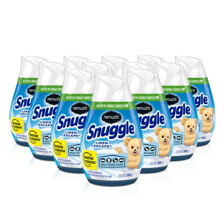 Renuzit Adjustable Gel Air Freshener Cones, Snuggle Linen Escape scent, 7oz Cone, 12 Cones per Case