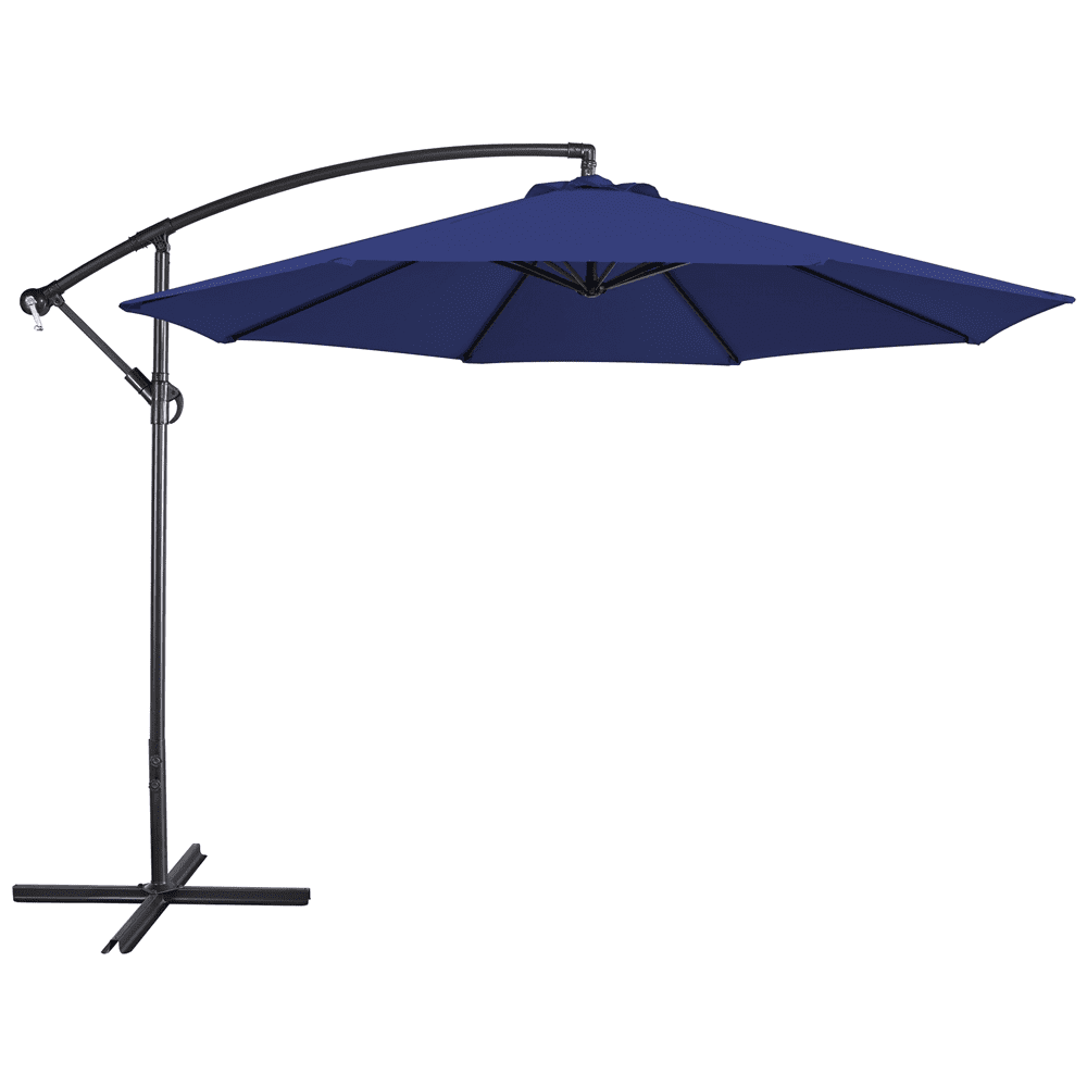 Renwick 10ft Offset Cantilever Patio Hanging Umbrella, Blue