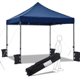 thumbnail image 1 of Renwick 10x10ft Commercial Pop Up Canopy Tent with Wheeled Carry Bag, Navy Blue, 1 of 9