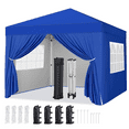 thumbnail image 1 of Renwick 10x10ft Enclosed Pop-Up Canopy with Window for Party Wedding Marketing, Blue, 1 of 9