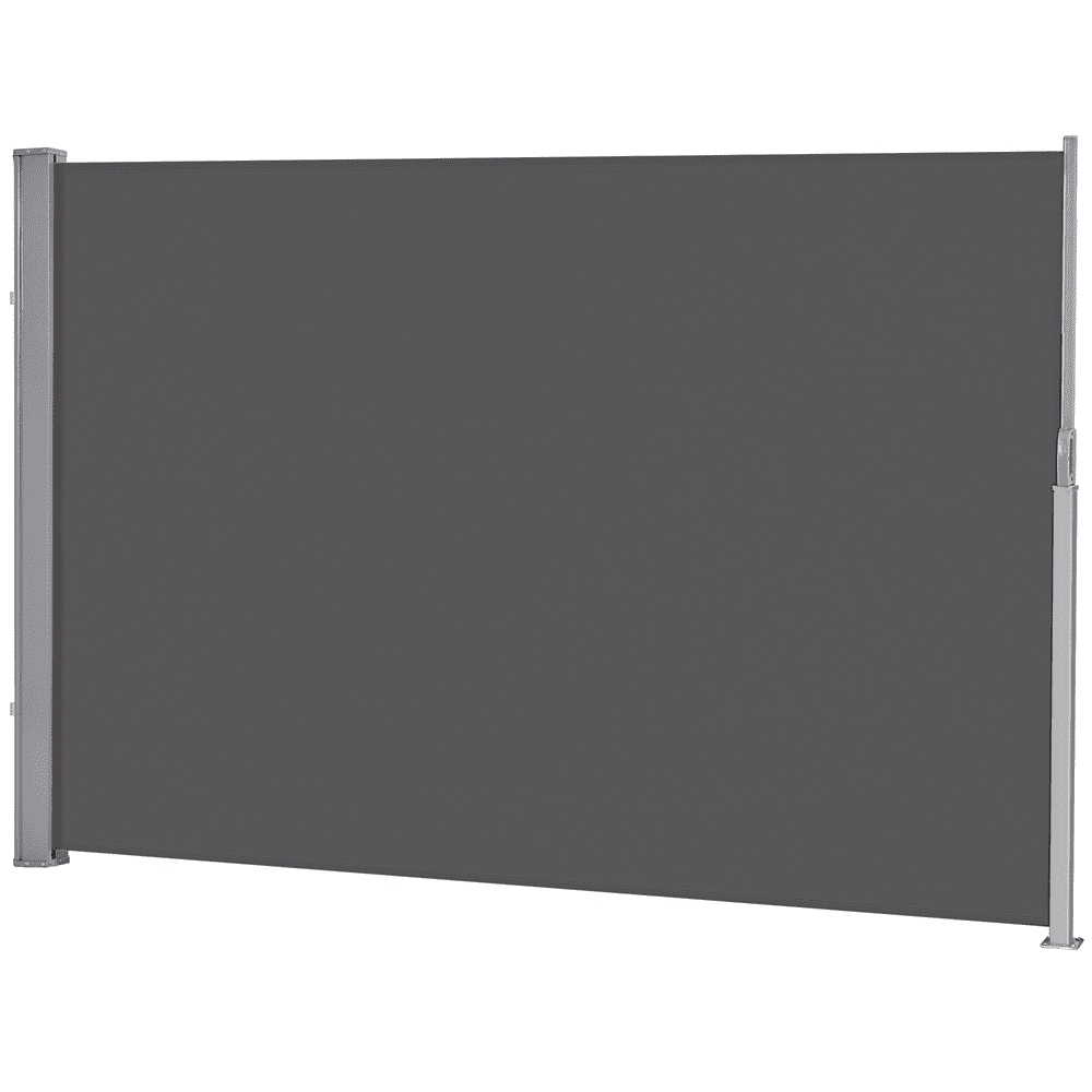 Renwick 118 x 71" Retractable Side Awning for Privacy, Free Standing, Dark Gray