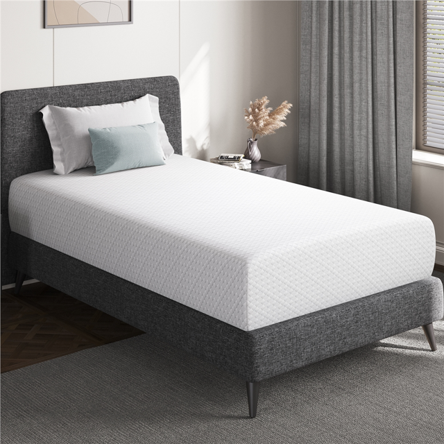 Renwick 12 inch Twin Size Memory Foam Mattress with Green Tea Scent