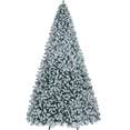 thumbnail image 1 of Renwick 12Ft Pre-lit Flocked Artificial Christmas Tree with Foldable Stand, Green, 1 of 9