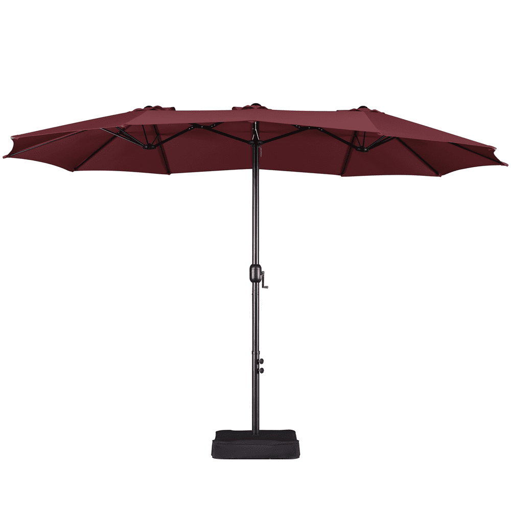 Renwick 13 FT Triple-Size Extra Large Patio Umbrella with Crank, Burgundy