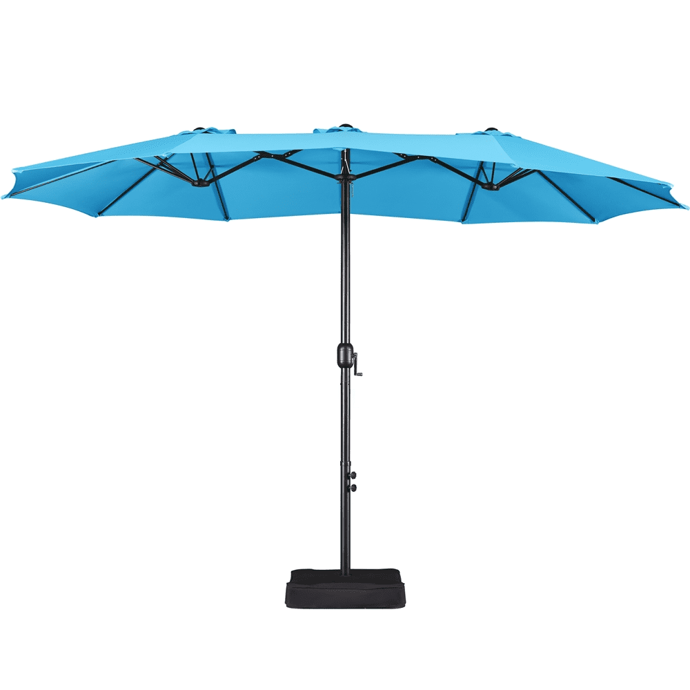 Renwick 13 FT Triple-Size Extra Large Patio Umbrella with Crank, Sky Blue
