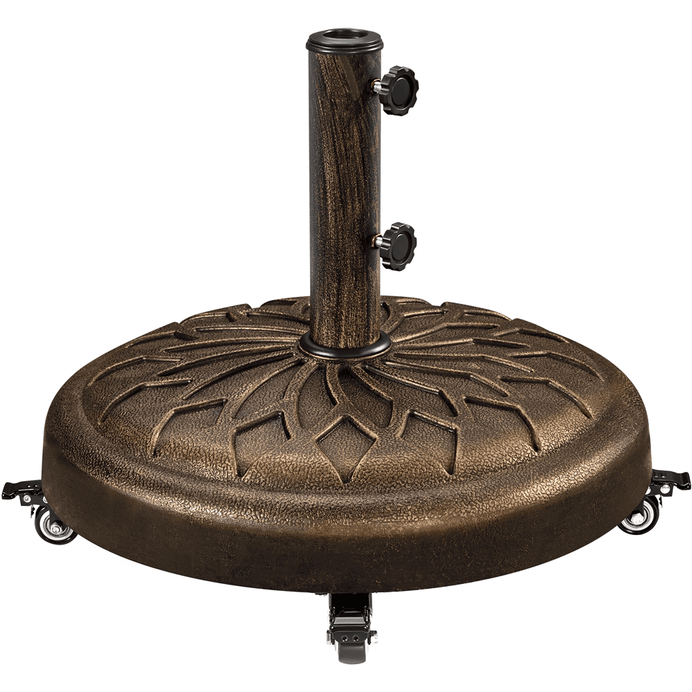 Renwick 20" Heavy Duty Patio Market Umbrella Base with Castors, Bronze