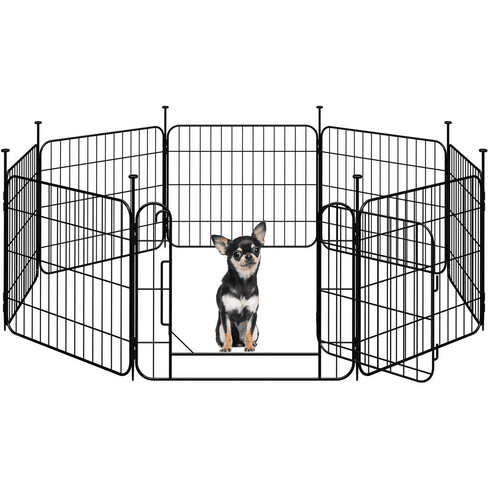 Renwick 8 Panels 20" Tall Foldable Dog Playpen Panels, Black