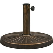 Renwick 22 lbs Bronze Round Resin and Iron Patio Umbrella Base