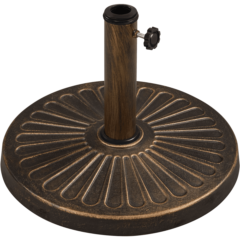 Renwick 22lb Heavy-Duty Umbrella Base, Fits 1.5"/1.9" Poles, Bronze
